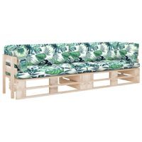 Sofa 2-os. z palet, z poduszkami, impregnowane drewno sosnowe