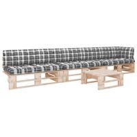 4-cz. zestaw wypoczynkowy z palet, z poduszkami, drewno sosnowe