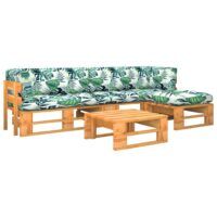 4-cz. zestaw wypoczynkowy z palet, miodowy brąz, drewno sosnowe