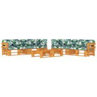 6-cz. zestaw wypoczynkowy z palet, miodowy brąz, drewno sosnowe