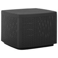 Stolik ogrodowy, szary, 53x53x40 cm, plastikowy