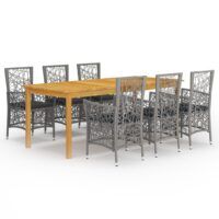 7-częściowy zestaw mebli ogrodowych, szary