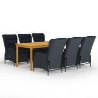 7-częściowy zestaw mebli ogrodowych, ciemnoszary