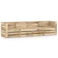 Ogrodowa sofa 4-osobowa, impregnowane na zielono drewno sosnowe