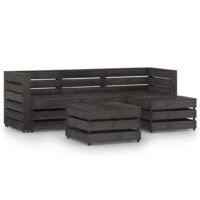 5-cz. ogrodowy zestaw wypoczynkowy, impregnowana na szaro sosna