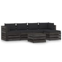 6-cz. zestaw wypoczynkowy do ogrodu, z poduszkami, drewniany