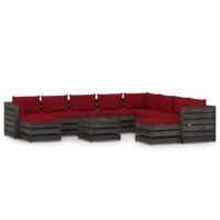 11-cz. zestaw wypoczynkowy do ogrodu, z poduszkami, drewniany