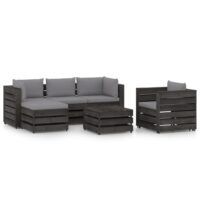 6-cz. zestaw wypoczynkowy do ogrodu, z poduszkami, drewniany