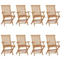 Krzesła ogrodowe , 8 szt., lite drewno tekowe