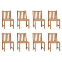 Krzesła ogrodowe, 8 szt., lite drewno tekowe