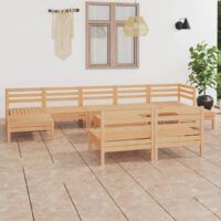 10-cz. zestaw mebli wypoczynkowych do ogrodu, drewno sosnowe