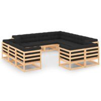 12-cz. zestaw wypoczynkowy do ogrodu, antracytowe poduszki