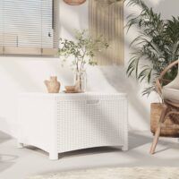 Skrzynia ogrodowa, 60x54x41, rattan PP, biała