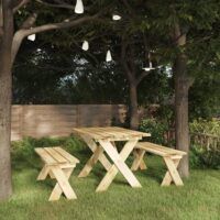 Stół ogrodowy, 110x73x70 cm, impregnowane drewno sosnowe