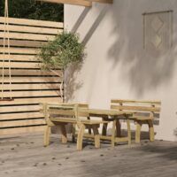 3-cz. zestaw mebli ogrodowych, impregnowane drewno sosnowe