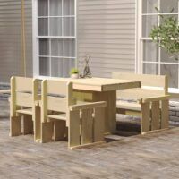 4-cz. zestaw mebli ogrodowych, impregnowane drewno sosnowe