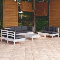 8-cz. zestaw wypoczynkowy do ogrodu, z poduszkami