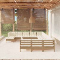 12-cz. zestaw wypoczynkowy do ogrodu z poduszkami, miodowy brąz