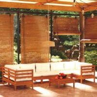 8-cz. zestaw wypoczynkowy do ogrodu z poduszkami, miodowy brąz