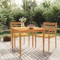 Stół Batavia, 85x85x75 cm, lite drewno tekowe