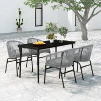 5-częściowy zestaw mebli ogrodowych, szary