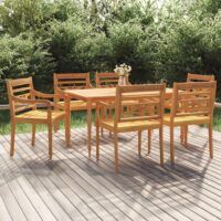 7-cz. zestaw mebli ogrodowych, lite drewno tekowe