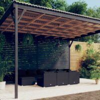 10-cz. zestaw wypoczynkowy do ogrodu, z poduszkami, rattan PE