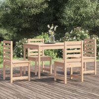 5-częściowy zestaw mebli ogrodowych, lite drewno sosnowe