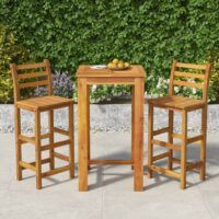 3-cz. zestaw mebli ogrodowych, lite drewno akacjowe