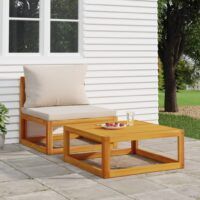 Stolik kawowy, 68x68x29 cm, lite drewno akacjowe