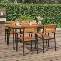 Stół ogrodowy z nogami szpilkowymi, 140x80x75 cm, akacja