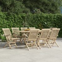 Składane krzesła ogrodowe, 8 szt., szare, 56x61x89 cm, tekowe