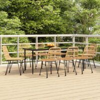 9-częściowy zestaw mebli ogrodowych, polirattan